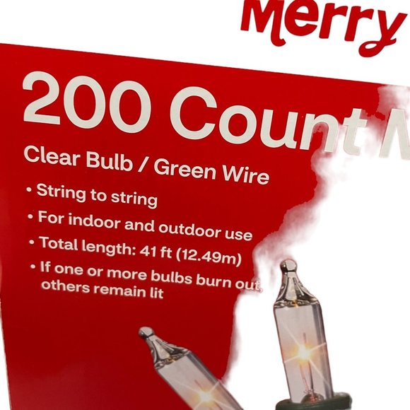 Merry Brite 200 Count Christmas Mini Lights Multi Bulb Green Wire - Picture 16 of 16